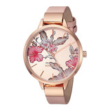 Reloj De Pulsera Con Esfera Floral Para Mujer
