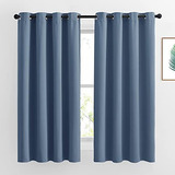 Cortinas Opacas De Aislamiento Termico 52x63in Azul Acero