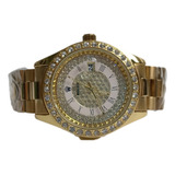 Reloj Date Just Brillantes Dorado Cuarzo/pila