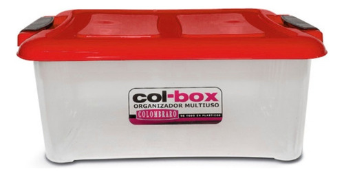 Caja Organizador Colbox T Mediano X 11,5l Art9392 Colombraro Color Rojo