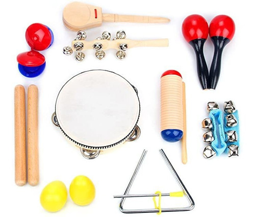 Boxiki Juego De Instrumentos Musicales Para Niños, 16 Piezas