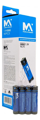 Pilhas Palito Aaa-1.5v Pçs Pilhas Caixa Fechada Max Ping60pç