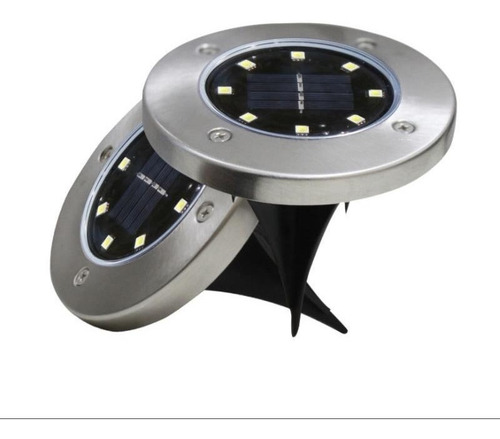 Pack X4 Luz Solar 8 Led Con Estaca Exterior Tierra Jardin