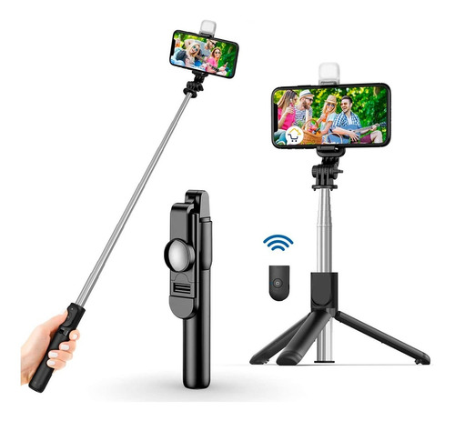 Selfie Stick Trípode Celular Led Control Remoto Monopod S03s