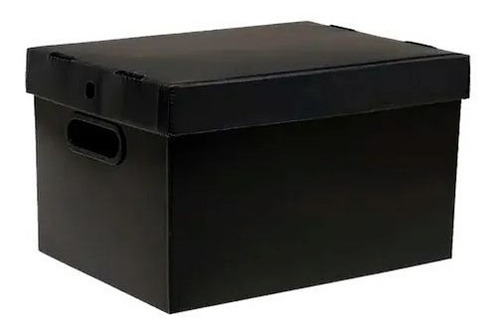 Caixa Organizadora Prontobox Preto Polycart Grande Unid  399