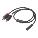 6x Tpe Conector De Audio Estéreo De 3,5 Mm A 2 Cables