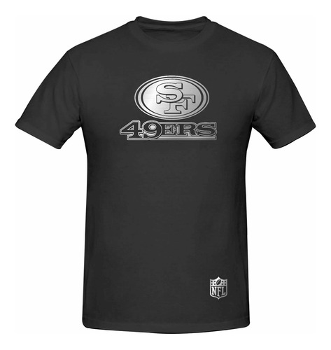 Playera Negra Estilo San Francisco 49ers Silver Estampado