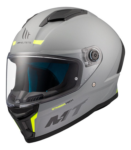 Casco Para Moto Mt Helmets Stinger 2 Gris Mate Certificado