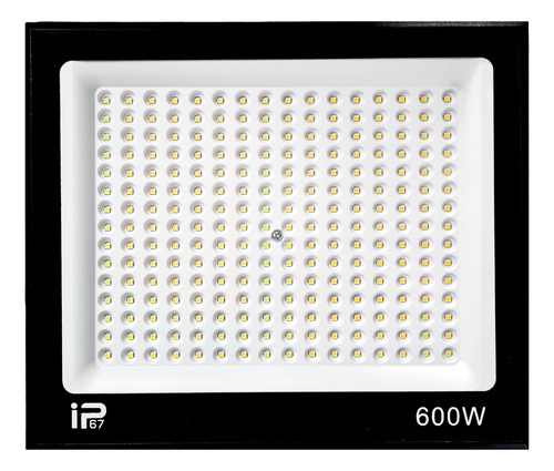 Refletor Led 600w Holofote Bivolt Prova Dágua Ip67 Frio