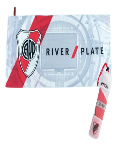 Toallon Secado Rapido River Plate Futbol Original + Bolso 02