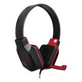 Fone De Ouvido Headset Gamer Multilaser Preto E Vermelho