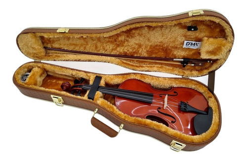 Case Térmico Luxo Couro Marrom Para Violino Formato 4/4