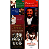 Lote De 4 Fitas Vhs Músicas Clássicas Bocelli Callas Pavarot
