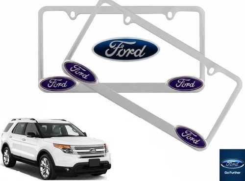 Par Porta Placas Ford Explorer 3.5 2012 Original