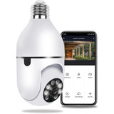 Câmera Dome Lâmpada Espia Wifi 1080p Audio Ptz 360 Micro Sd