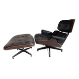 Emes Lounge Chair Con Otoman Original. Chaise Longue Años 50