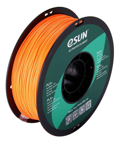 Filamento 3d Pla+ Esun De 1.75mm Y 1kg Orange