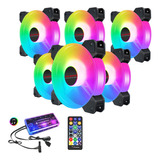 Kit 6 Ventilador Rgb 120mm Radiador Con Aura Sync -yh6p