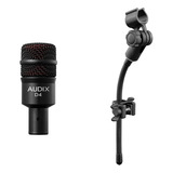 Audix D4 Instrumento Dinámico Profesional Micrófono Y Dlamp 