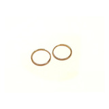 Aros Argollas Cubanitos Chicos 15mm De Oro 18k Nena Mujer