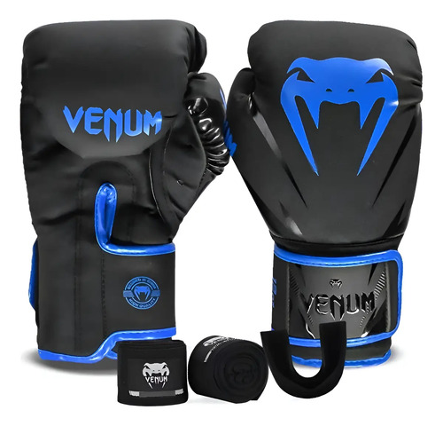 Kit Venum Impact Evo 2.0 Com Luva Boxe + Bandagem 2m + Bucal | Parcelamento sem juros