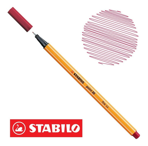 Stabilo Microfibra Point 88 X Unidad Color 50 Carmesi