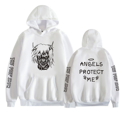 Sudadera Con Capucha Con Lectra Y Cara De Fantasma Lil Peep