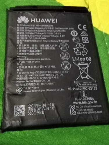 Batería Original Pará Huawei Y9 2019, Excelente Estado 