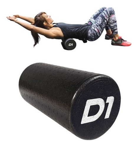 Foam Roller Rolo De Massagem Liberação Miofascial Epp D1 Cor Preto