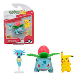 Pokémon Battle Figure Set  Horsea  Ivysaur  Pikachu