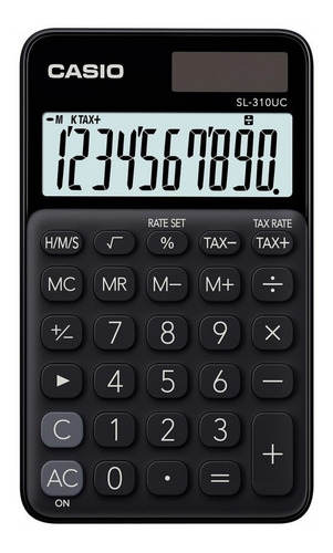 Calculadora Portátil Casio Sl-310uc - 10 Digitos - Colores! Color Negro