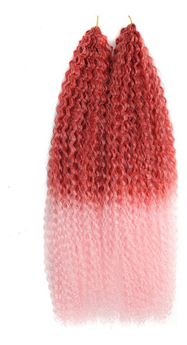 Pelo Trenzado Suave Y Rizado De Color Rosa Rojo 3piezas 360g