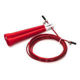 Speed Rope Soga Para Saltar Acero Recubierto Box Funcional Color Rojo