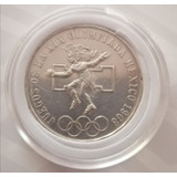 Moneda 25$ Juegos Olímpicos México Plata.720 1968