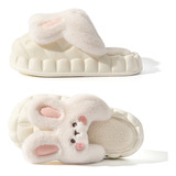 Pantuflas De Felpa De Conejo Lindo De Invierno Para Mujer