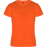 Polera Deportiva Unisex Poliéster Manga Corta Naranja