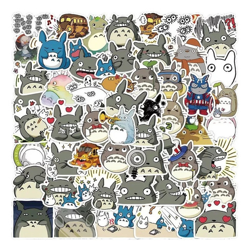 Totoro Studio Ghibli 50 Calcomanias Stickers Pvc Vs Agua