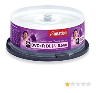 Dvd+r Dl 8.5gb Doble Capa Imation Torta De 25 Unidades