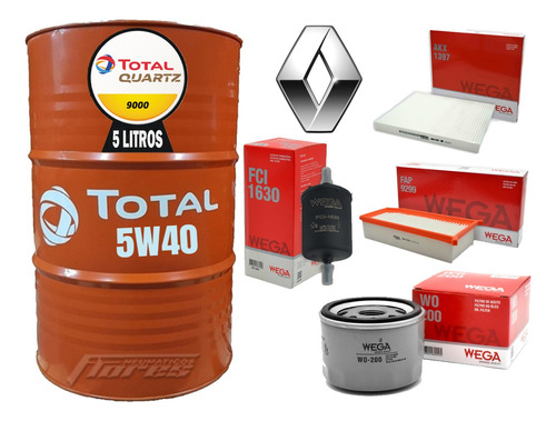 Cambio Aceite 5w40 5l + Kit Filtros Renault Duster Oroch 2.0