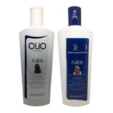 Kit Olio Shampoo + Acondicionador Rulos Anti Frizz Reparador