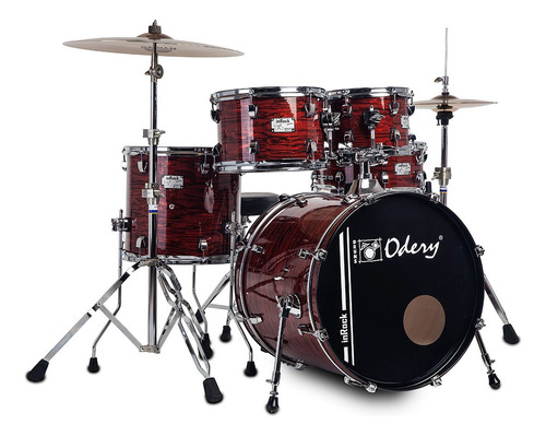 Bateria Acústica Odery Inrock Séries Bloody Tiger Bumbo 22