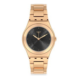 Relojes Swatch Reloj Golden Lady Para Mujer Pulsera Color De La Malla Dorado Rose Color Del Bisel Dorado Rose Color Del Fondo Negro
