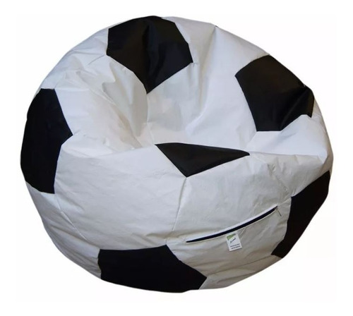 Puff Fiaca Pelota De Fútbol Blanco Y Negro