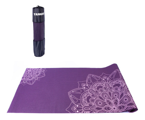 Tapete Yoga Mat Pilates Pvc Ecológico 5mm Mandala Yangfit