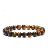 Pulsera Ojo De Tigre Cuarzo 100% Natural Proteccion 