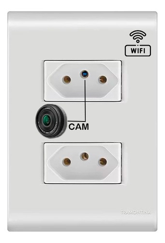 V1 Tomada Espiã Wi-fi Camera Tempo Real Espião Vigiar + Sd32