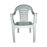 Silla Sillón Blanco De Plastico Reforzado Apilable Florida