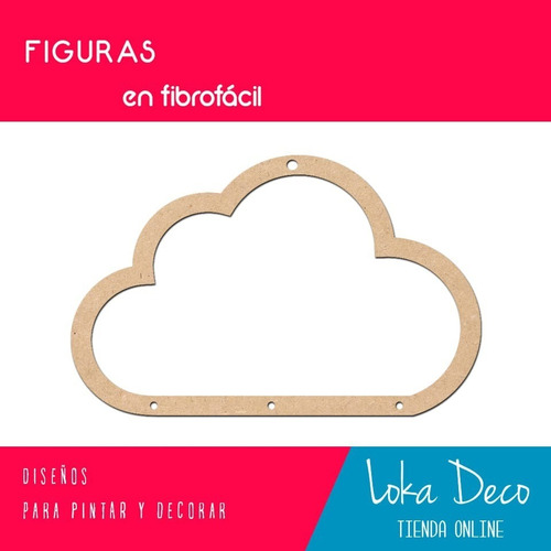 Atrapasueños Nube Fibrofácil 30cm X 5 Unidades