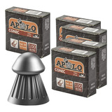 Pack X5 Balines Apolo Conic Punta 5.5mm X100 Aire Comprimido