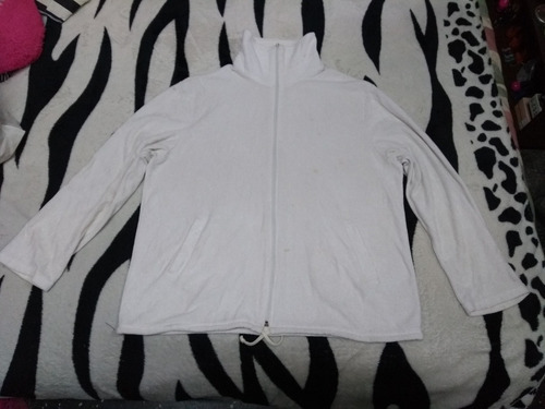 Campera Saco Blanco De Tela De Toalla Deportivo Pijama Rock